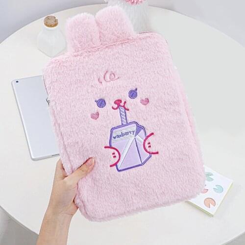 Portable Case Bag Plush Bear Household Computer 11 inch Tablet Sleeve Case Cute Safety Parts for iPad Protector