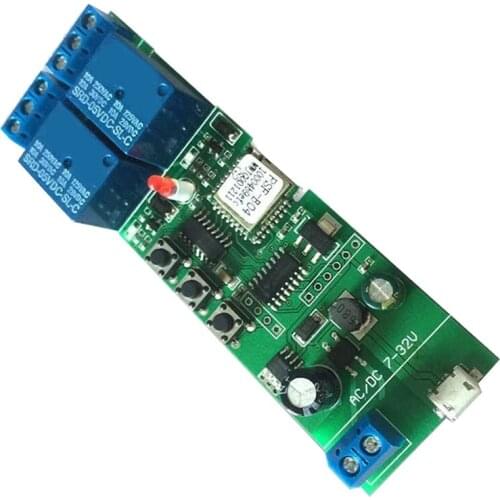 Wifi Relay Switch,Self-Locking/Momentary Timer Wifi Switch Module,Compatible With Alexa Google Assistant (2CH)