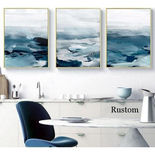Modern Nordic Seascape Canvas Picture Posters and Prints for Living Room Hoom Decoration Paintings for Wall Loft Interior