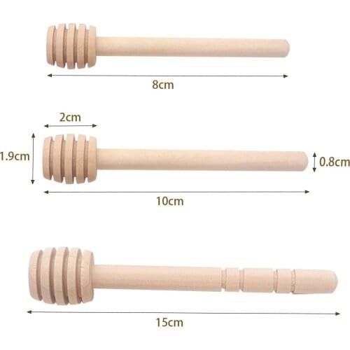 High Quality Honey Stir Bar Mixing Handle Jar Spoon Practical 100Pcs/50pcs Wood Dipper Honey Long Stick Supplies Beekeeping Tool