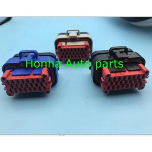 1/2/5/10 pcs Tyco AMP 23 Pin Automobile Electrical ECU Wire Waterproof Female Connector 770680-1 with Black Grey and blue color