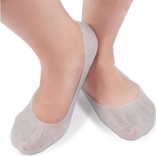 1 Pair Silicone Foot Chapped Care Tool Moisturizing Gel Heel Socks Cracked Skin Care Protector Pedicure Health Monitors Massager