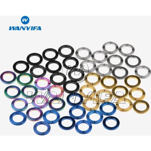 10pcs/lot Titanium Screws Flat Washers M5 Grade 5 for Brake Stem Black Gold Blue Normal Ti