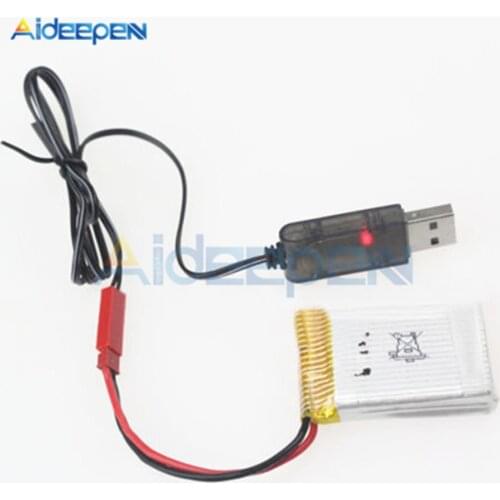 3.7V 500mA Output 1S Lipo Lithium Battery USB Cable Charger Red JST Female Head for Lipo Battery