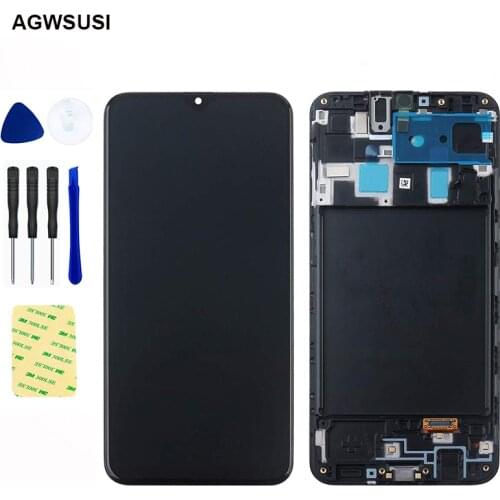 6.4'' AMOLED For SAMSUNG Galaxy 2019 A20 A205/DS A205F A205FD A205A LCD Display Touch Screen Digitizer Assembly Free Shipping