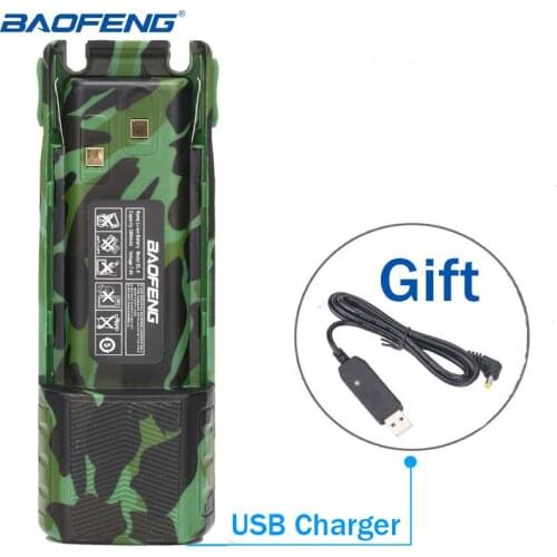 Baofeng UV-82 7.4V 3800mAh High Capacity Battery with USB Charger cable For BaoFeng UV-82 Plus UV-82HP Walkie Talkie Radio