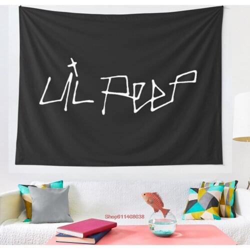 Lil peep white letter official design tapestry Wall Hanging Tapestry for Home Dorm Fantasy Decor