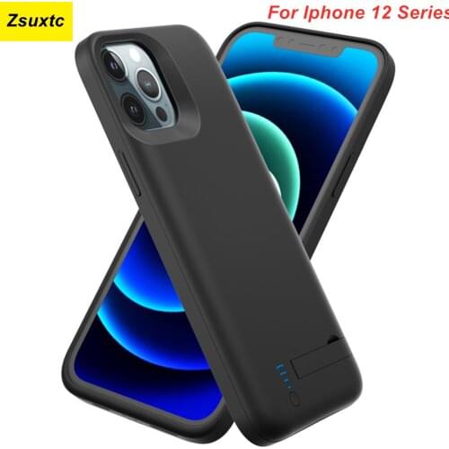 For iphone 12 Mini 12 Pro Max Battery Case 4000 Mah To 6000 Mah Audio Output For iphone 12 Pro Battery Charger Case Power Bank