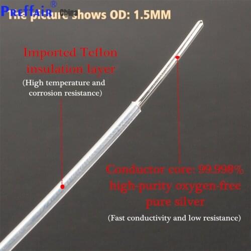 New Hi-End 4N pure silver signal cable 0.62mm/0.8mm/1.3mm/1.5mm Diy Hifi Amp CD DVD player Speaker Interconnector AC power cable