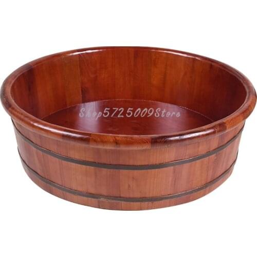 Chinese Toon Wood Old Man Sitting Bath Tub Baby Bath Tub Soaking Bath Wood Tub Solid Wood Wedding Tub Adult Household
