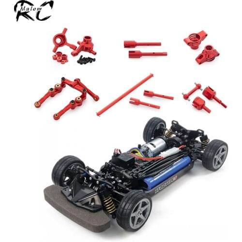 Aluminum Alloy Steering Set Dog Bone Drive Shaft Propeller Joint Upright for Tamiya TT02 Chassis 1/10 RC On Road Car Upgrade Kit