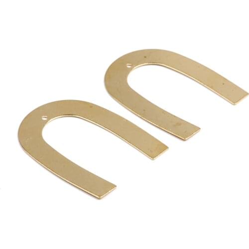 Brass Geometry Charms,Earring Finding,U Shaped Pendant,Raw Brass Pendant,Connectors With 1 Holes,Jewelry Supplies,27x35mm-RB1315