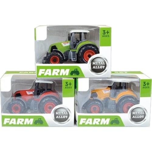 Alloy simulation tractor three-color optional engineering vehicle DIY assembled farmer car for boys and girls christmas toys