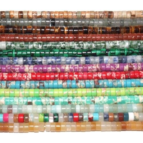 Fashion Jewelry Multicolor Natural Stones agates Spacer Beads Charm DIY Woman Bracelet Necklace Ear Stud And Accessories 2*4mm