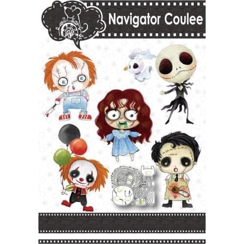 New Halloween clown metal cutting mold photo album scrapbook decoration DIY crafts layered relief template creative embossing