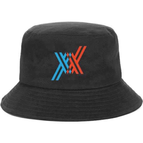 Anime DARLING in the FRANXX Bucket Hat women men Outdoor Summer Hip Hop Beach Sun Caps Streetwear Chapeau Caps Fisherman Caps