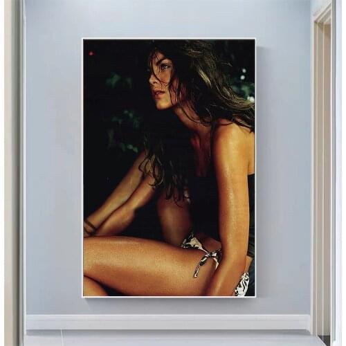 Anna Huber Sexy Model Pretty Girl Swimsuit Pose Wall Silk Cloth HD Poster Art Home Decoration Gift