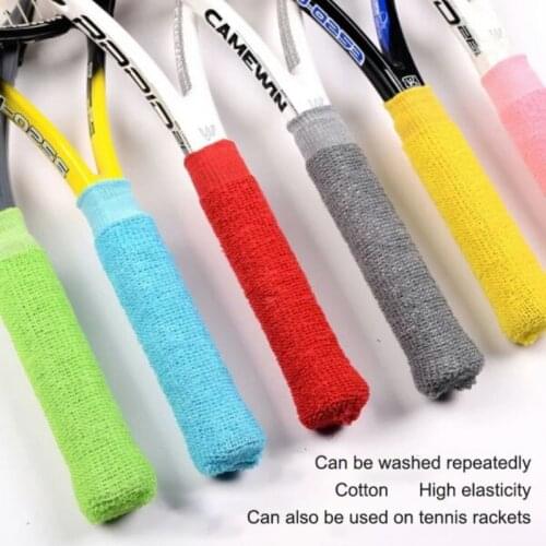 Anti-slip Washable Sweat Absorption Towel Badminton Racket Grip Cover Elastic Wrap For Tennis Fishing