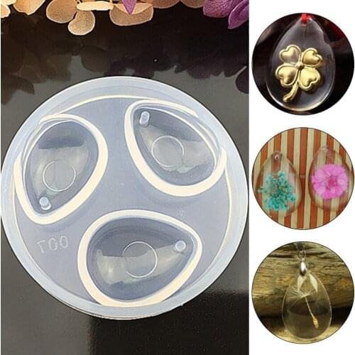 DIY Water Drop Pendant Gem Casing Silicone Mold Neckless Pendants Crystal Epoxy Resin Moulds Handmade Jewelry Making Tool