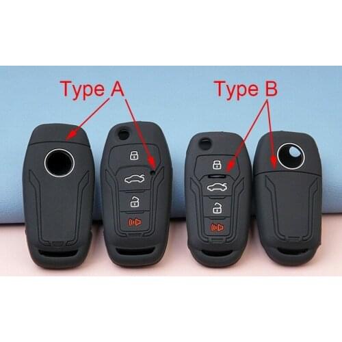 Silicone key fob cover for ford Mustang Explorer F150 F250 Toyota Ektor remote flip key protector