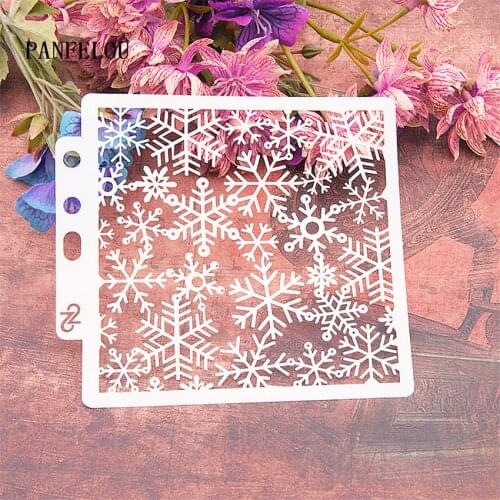 Snowflakes window scrapbook stencils spray plastic mold shield DIY cake hollow Embellishment printing lace ruler valentine
