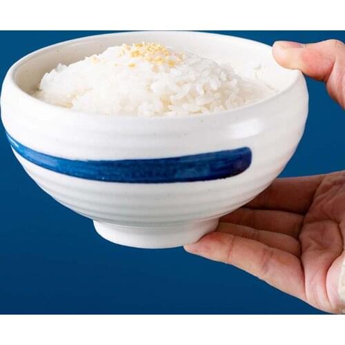 Japanese Creative Rice Bowl Dessert Bowl Pointed Round Bowl Bowl Household Tableware Ceramic Bowl Noodle Bowl Soup Bowl Single S