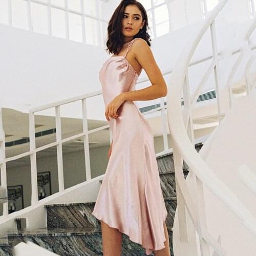 Summer Dress Women Robe Femme Asymmetrical Spaghetti Strap Dresses Sling Y2K Dress For Womens Clothing 2021 Vestido De Mujer