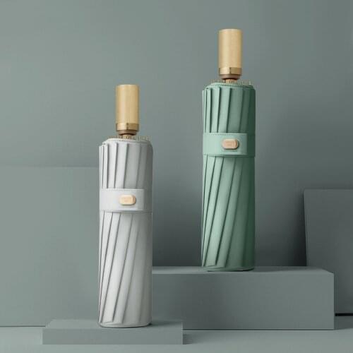 Luxury 16K Japanese Umbrella Rain Women Wooden Handle Anti UV Sun Umbrella Men Windproof Parasol UPF50+ Big Golf Umbrellas Girls