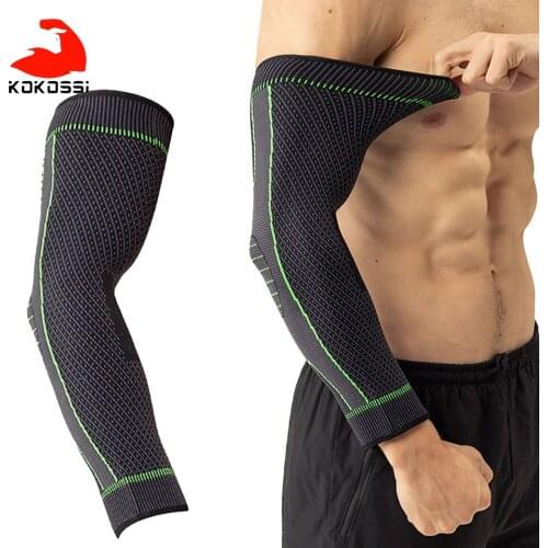 KoKossi 1Pcs Arm Guard Elastic Compression Breathable Lightweight Basketball Weightlifting Exercise Protective Gear Arm Support