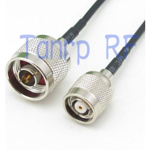 10pcs 6in RP-TNC male (female pin) to N male plug RF connector adapter 15CM Pigtail coaxial jumper cable RG174 extension cord