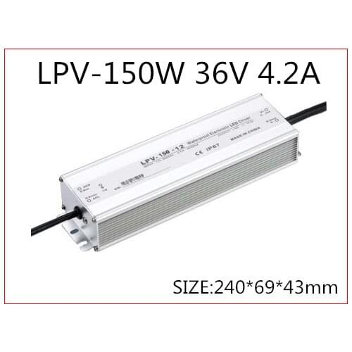 150W 36V 4.2A LED constant voltage waterproof switching power supply IP67 for led drive LPV-150-36
