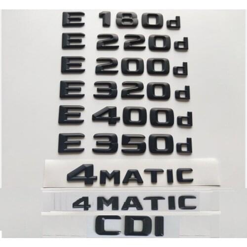 3D Black for Mercedes Benz E160d E180d E200d E220d E250d E260d E280d E300d E320d E350d E400d E450d E500d E550d AMG CDI 4MATIC