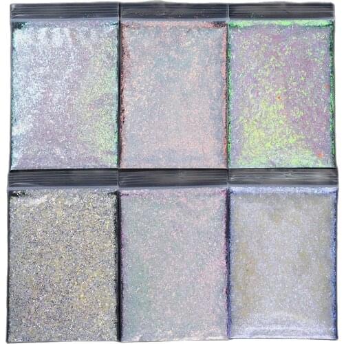 50g DIAMOND AURA Irregular glitter CHUNKY IRIDESCENT WHITE IRREGULAR FLAKED GLITTER Opalescent Irregular Mylar Glitter Flakes