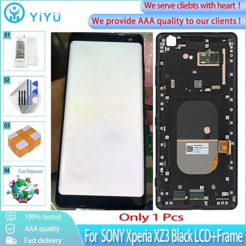 6.0" Original For SONY Xperia XZ3 H9436 H8416 H9493 LCD Display Touch Screen With Frame Only 1Pcs Replacement With Burn-shadow