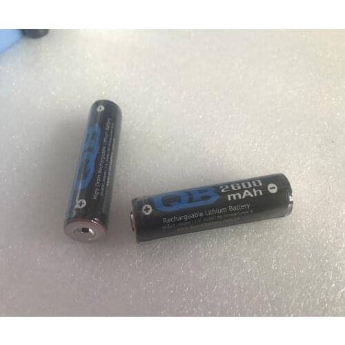 100pcs/lot free shipping)QB18650 QB 18650 Torch battery 2600mAh battery cell 3.7V with button top with protected