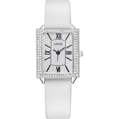 Montre Femme Womens Watches European Popular Retro Square Fashion Temperament Diamond Quartz Ladies Leather Strap Wristwatch