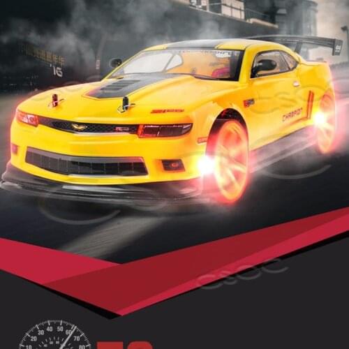 CSOC RC Drift Cars 45-70km/H 1/10 Remote Control Racing Toy One-click Acceleration in Double Battery Big Off-road 4WD for Adults