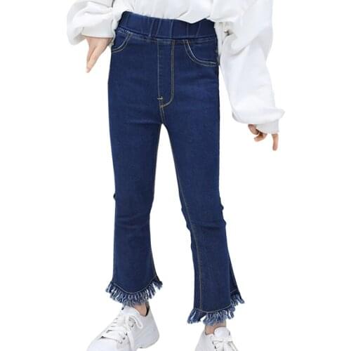 Jeans Girl Ripped Kids Jeans Girls Casual Style Trousers For Children Spring Autumn Clothes For Girls 6 8 10 12 14