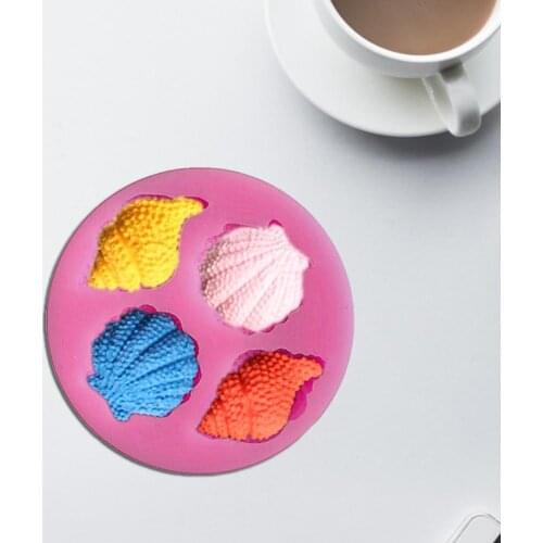 Cake Mold Flexible Reusable Silicone Multi-faceted Shell Shape Chocolate Craft Mould for Home