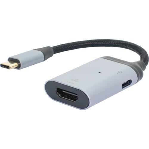 Jimier HDTV Adapter Type C USB-C to HDMI Converter 4K 60hz 1080p with Female PD Power Port for Laptop & Tablet & Phone