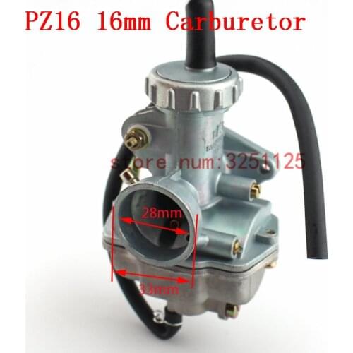 Free shipping PZ16 16mm Carb Carburetor For 50cc 70cc 90cc 110cc ATV Quad Go Kart Pit Dirt Bike