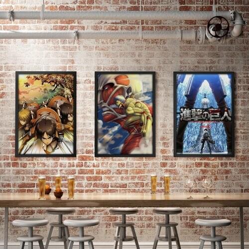 Attacking Giant Painting Wall Artwork Poster Modular Canvas Home Decor Picture Poster Levi Ackerman