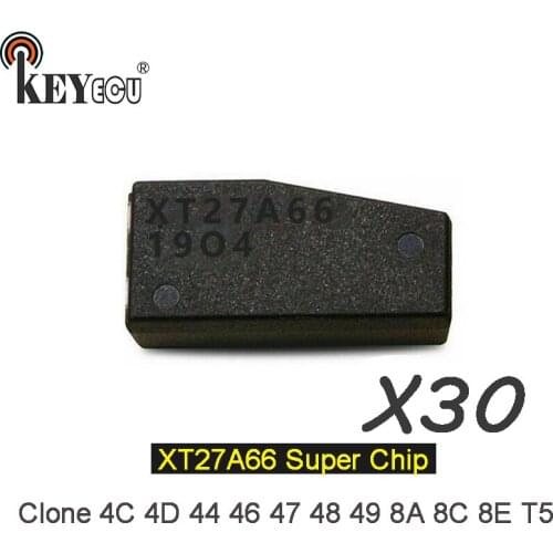KEYECU 30x VVDI supermode chip / XT27A66 Transponder Remote key Chip Car key Convertible 4C 4D 44 46 47 48 49 8A 8C 8E T5