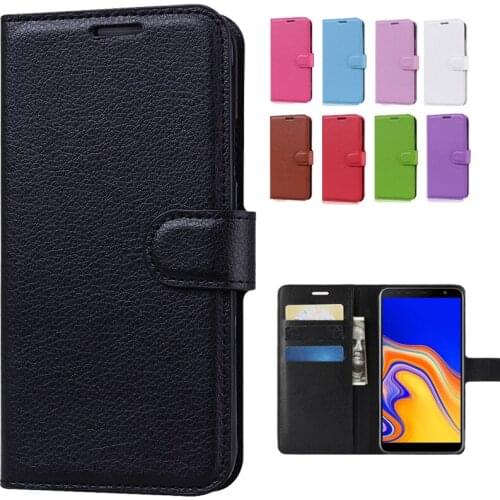 Leather Case For Samsung Galaxy J4 PLus J415 2018 Case Flip Wallet Phone Case For Samsung J4 plus 6.0 SM-J415F J415FN Cover Bag