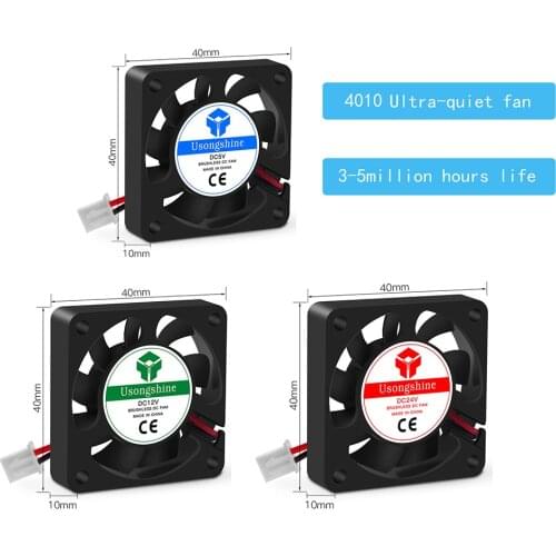 40x40x10mm 4010 fans 5/12/24 Volt Brushless DC Fans for heatsink cooler cooling radiator for 3d printer parts Cooling Fan