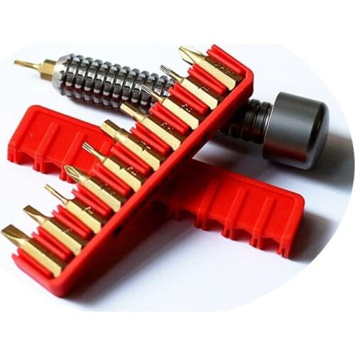 MackWalker10 Pcs S2 Alloy Steel 1/4" 6.35 mm Screwdriver Torx Head Bit Set