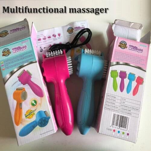 USB Electric Multifunctional Massager Portable Cervical Facial Head Neck Massager Travel Home Car Relax Body Massage Hammer Mini