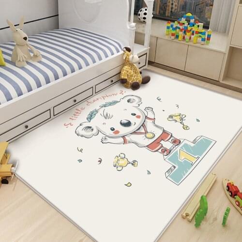 Cute Bear Champion Pattern For Baby Play Round Carpet In The Childrens Room 2021 Good Flannel Quality Rug Rug Carpet Childrens