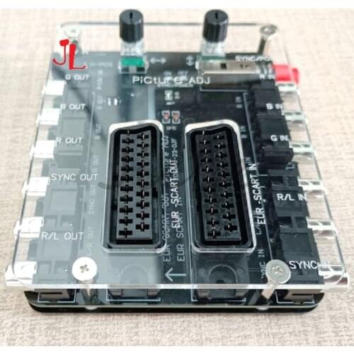 Newest RGBS Adjustment Picture Position Converter with Shell SCART Adjustable Screen Converting PCB for Adjust Image Position