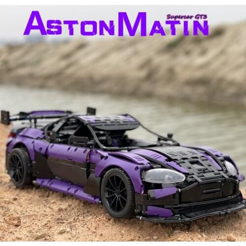 2021 NEW Aston Martin Vantage 1:8 Model 3 Super Sports Racing Car GT MOC 8780 18800 Building Blocks Bricks Toys Christmas Gift
